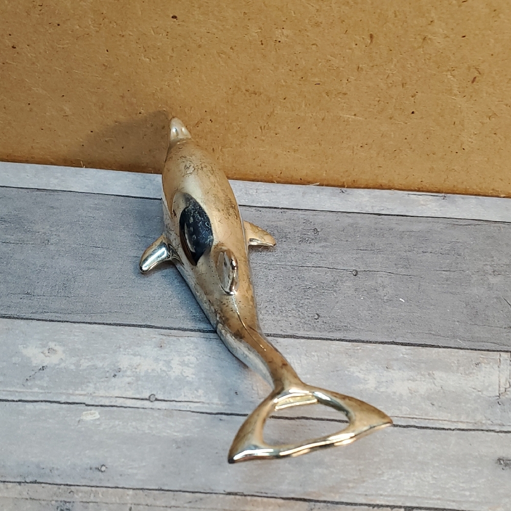 Silver Plated Dolphin Bottle Opener and Twist Cap Opener